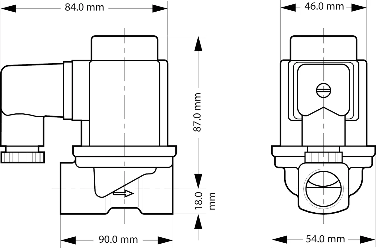 Danfoss EV251B Клапан электромагнитный нормально закрытый Ду18 3/4 В | 032U538202