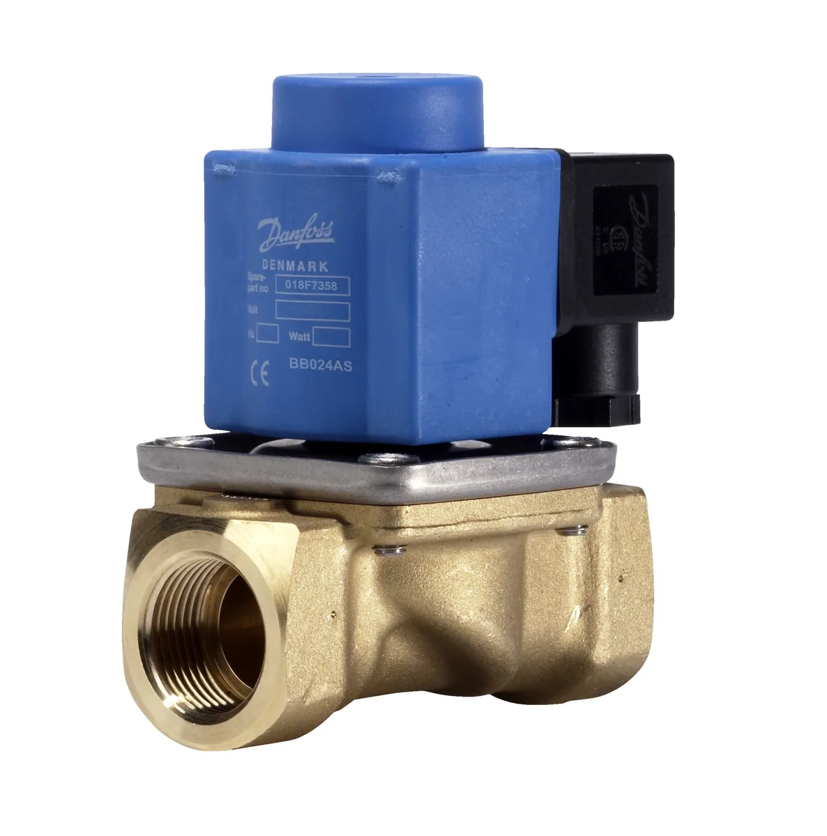 Клапан электромагнитный нормально закрытый Danfoss EV251B Ду18 3/4 В