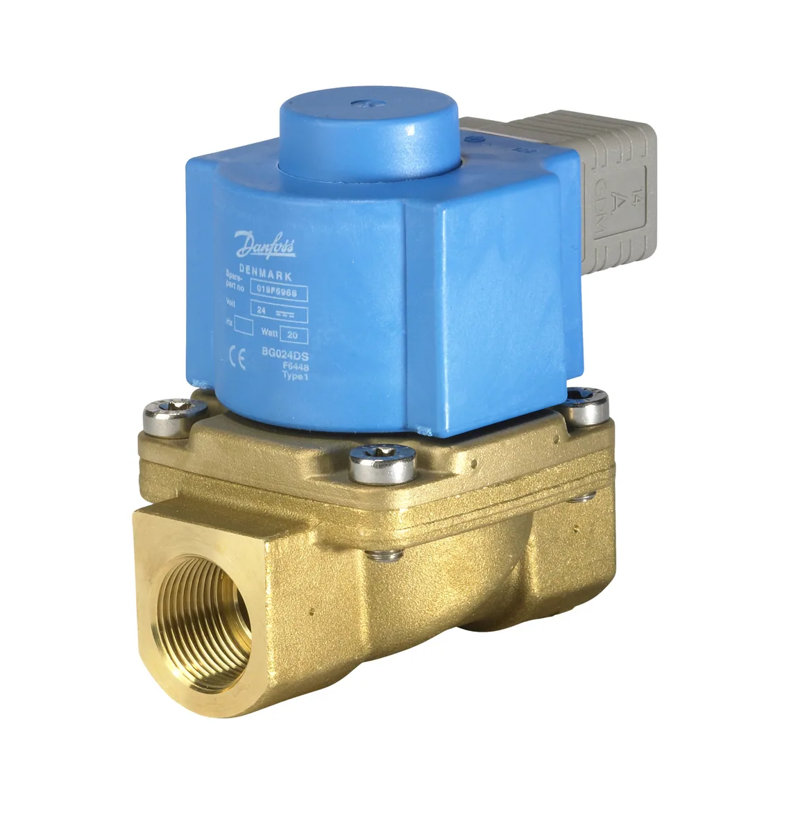 Клапан электромагнитный Danfoss EV 225B, ДУ 20, нормально закрытый, 3/4 В