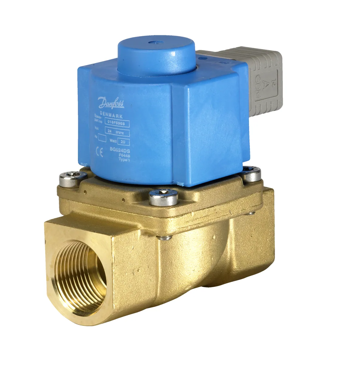 Клапан электромагнитный Danfoss EV 225B, ДУ 25, нормально закрытый
