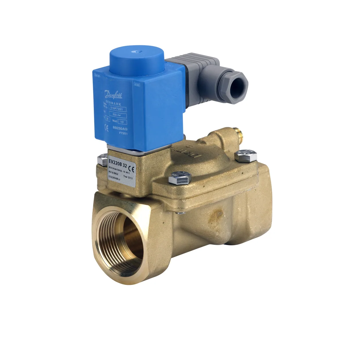 Клапан электромагнитный Danfoss EV220B с катушкой нормально закрытый Ду32 1 1/4 В | 032U456831
