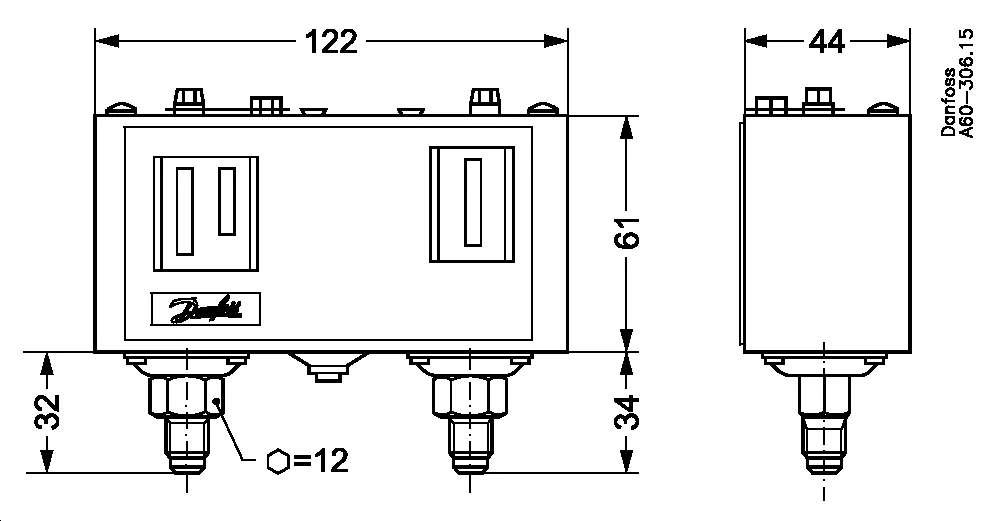 Danfoss KP 15 Реле давления | 060-122066