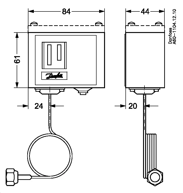 Danfoss KP1 Реле давления -0,2-7,5 бар | 060-110566