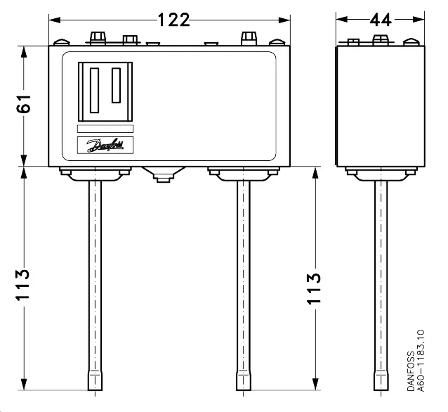 Danfoss KP15A Реле давления -0,2-7,5 / 8-32 бар | 060-129966