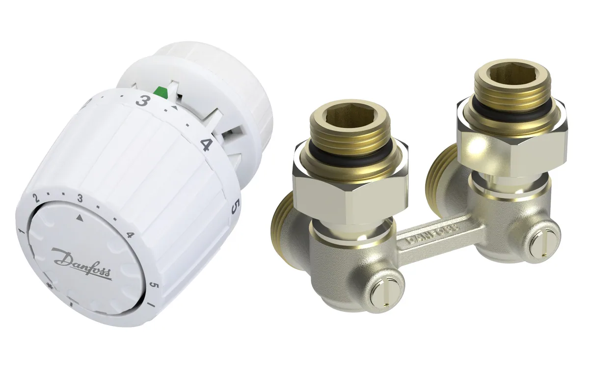 Danfoss RLV-KB 15 + RTR 7090, 1/2 Угловой | 013G7224