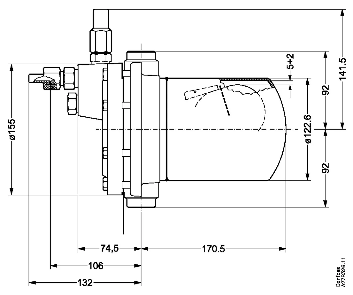 Danfoss SV 3 Клапан регулятор уровня поплавковый | 027B2023