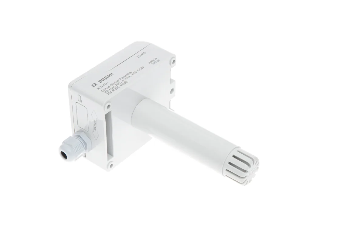 Ридан 097U0030R — Датчик (преобразователь) CO2 канальный RCD200, IP41, выходной сигнал 0-10В, чувствительный элемент NDIR