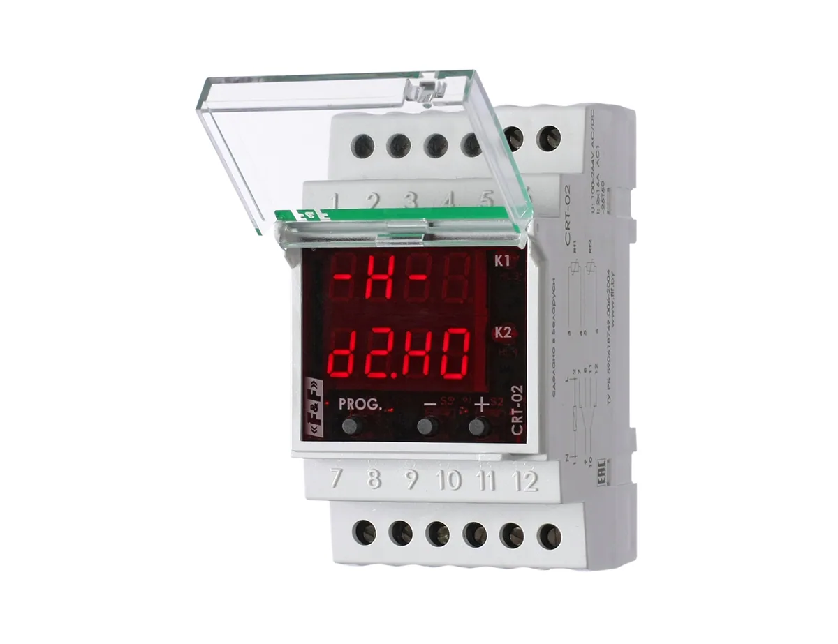140R1075R — Терморегулятор CRT-02 (-50+140 °С) с датчиком RT823 на проводе, IP20, диапазон рабочих температур -25...+50 °С