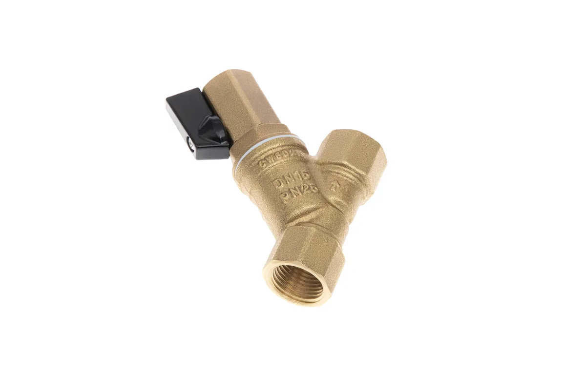 Ридан FVR-DR 065B8345R — Фильтр сетчатый со сливным краном DN40, PN25, Т от -20 °С...130 °С; материал корпуса латунь CW602N
