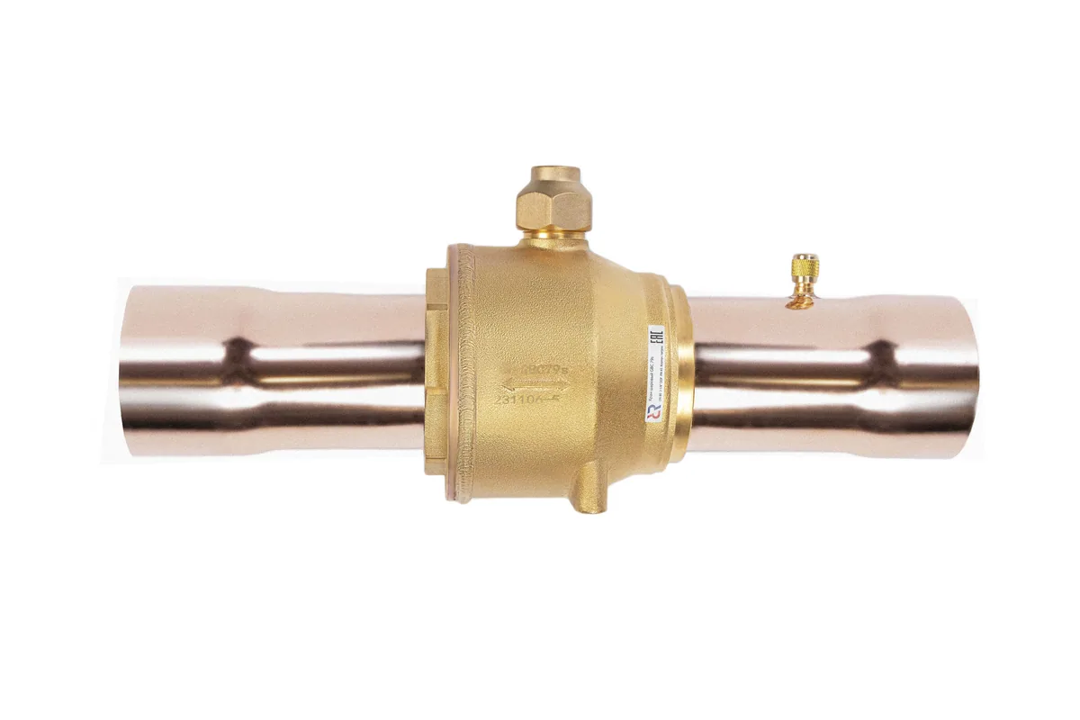 Ридан GBC 009L7981R — Запорный шаровой кран, DN65, присоединительные патрубки 3"1/8 с портом, под пайку ODF