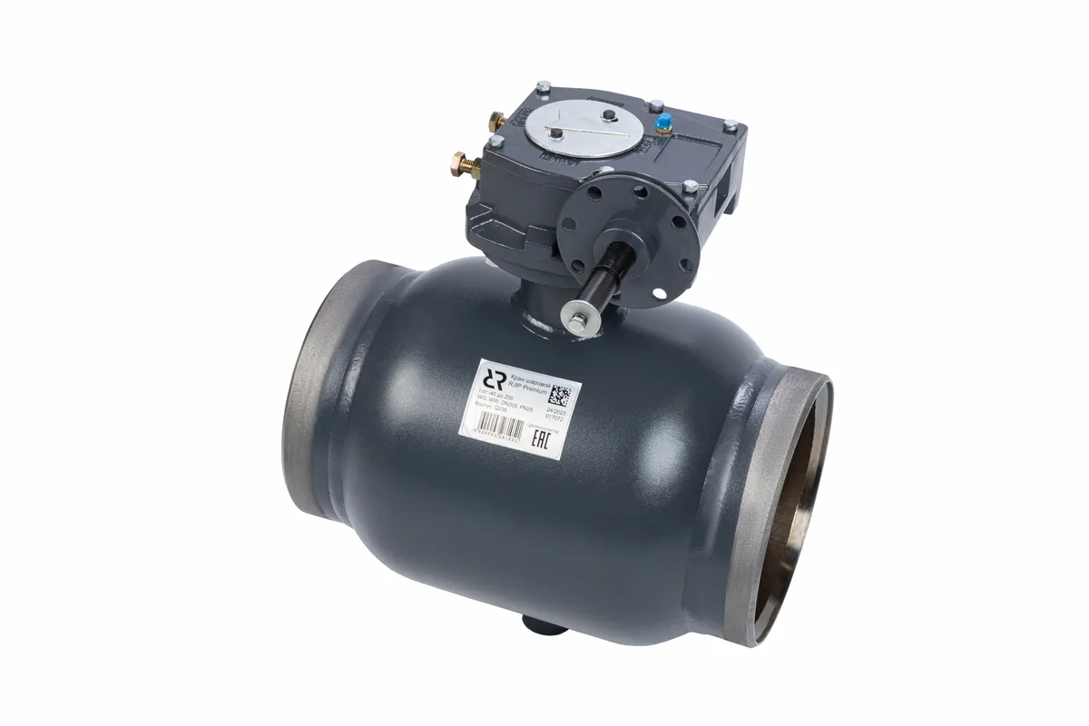 Ридан Jip-R Premium Кран шаровой WW Ду150 Ру25 (приварной, с редуктором, стандартный проход) | 065N0151GR