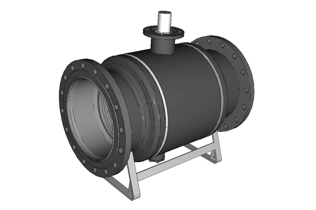 Кран шаровой FF DN400 PN16 GF фланцевый, под привод, стандартный проход