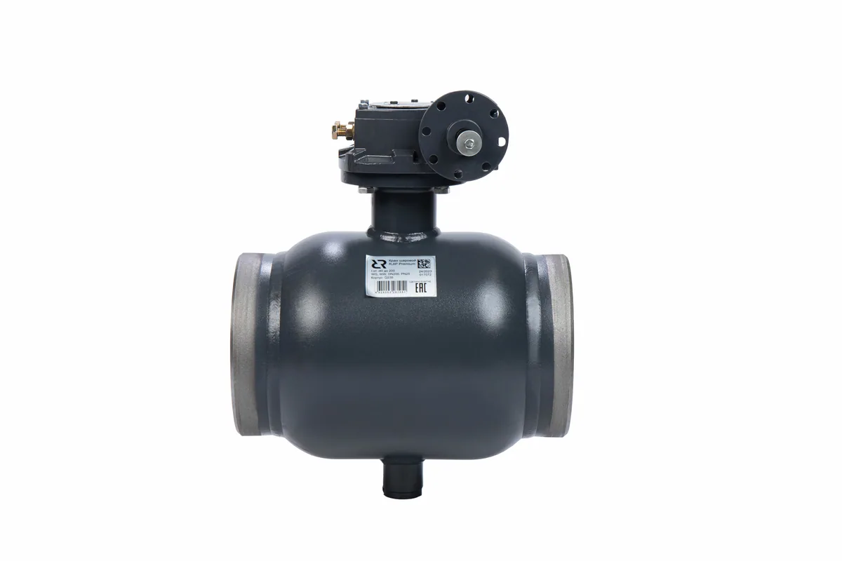 Кран шаровой Ridan RJIP Premium WW DN250 PN25 WG приварной, с редуктором, стандартный проход