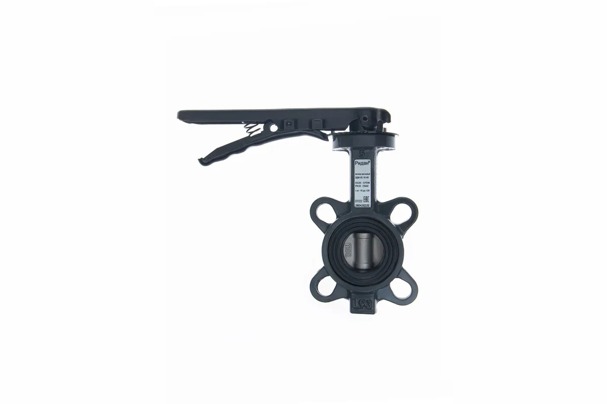 Дисковый затвор Ridan ЗДМ 05.16.100 с рукояткой | 082X4424R