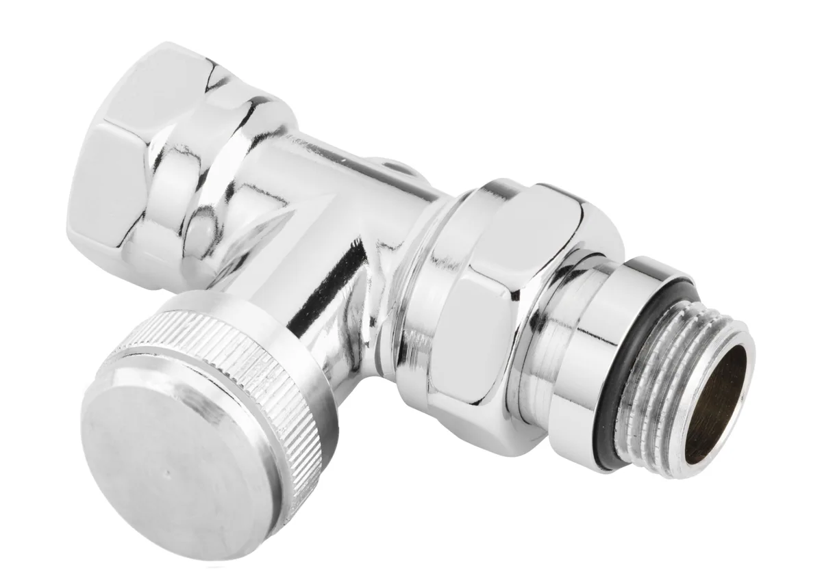 Запорный клапан RLV-CX Угловой, хромированный | Danfoss 003L0274 ДУ 15