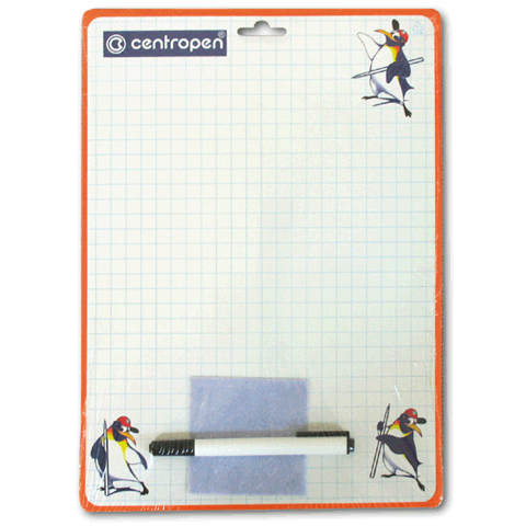 Доска для рисования А4 белая с маркером Centropen