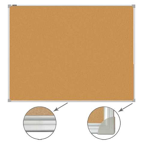 Доска пробковая 60*90см для объявлений алюм рамка Brauberg