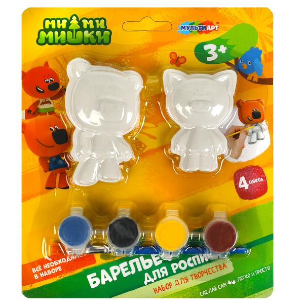 Набор для творчества Лисичка и Кеша Ми-ми-мишки барельеф для росписи 2шт МУЛЬТИ АРТ