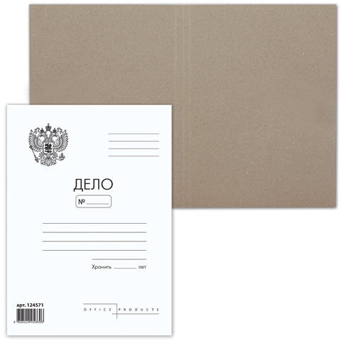 Папка-обложка Дело BRAUBERG ГЕРБ РОССИИ 300 г/м2 до 200л