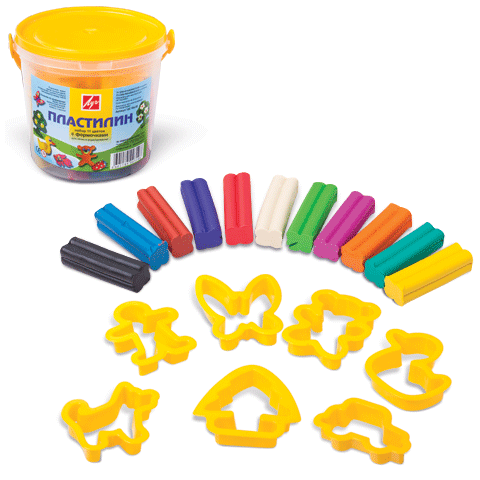 Пластилин 12цв растительный Растипласт