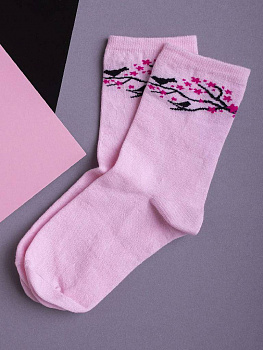 Носки подростковые розовый р. 20 T419