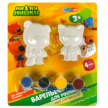 Набор для творчества Лисичка и Кеша Ми-ми-мишки барельеф для росписи 2шт МУЛЬТИ АРТ