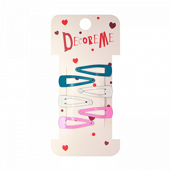 Заколка для волос 3см 6шт 3цв 2-718/32