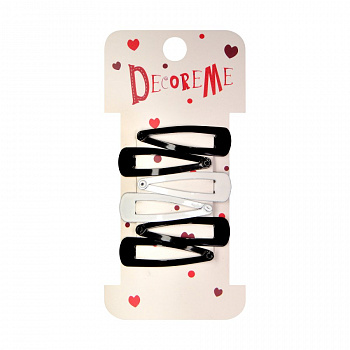 Заколка для волос 4см 6шт 3 цвета 2-718/36