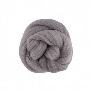 Шерсть для валяния 100% полутонкая шерсть 50г №0431 серый Gamma TFS-050