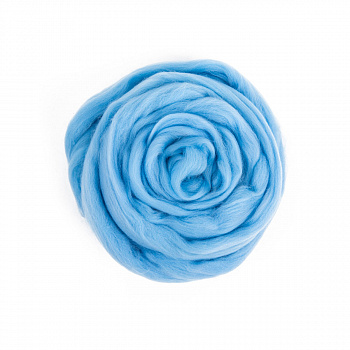 Шерсть для валяния 100% полутонкая шерсть 50г №0300 светло-голубой Gamma TFS-050