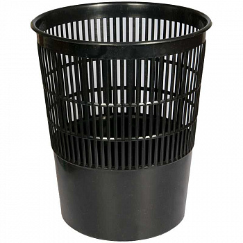 Корзина для бумаг 14л сетчатая черная OfficeClean