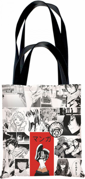 Сумка-шоппер Manga 34x39см ручки длинные+короткие полноцветная печать LAMARK