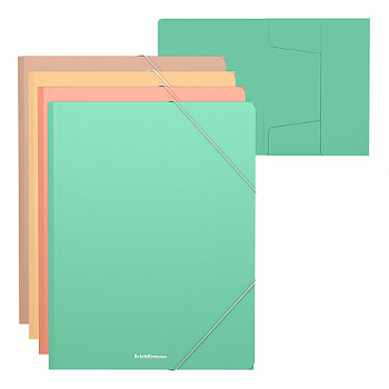 Папка на резинках А4 Matt Powder ассорти 55076 ЕК