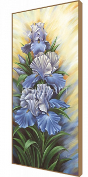 Панно Деко-Бокс LA - Ирисы I (Багет Жемчуг с окантовкой (50x100) 51-374)