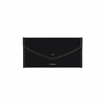 Папка-конверт на кнопке Diamond Total Black Travel непрозрачный черный 260х140мм 55078 ЕК