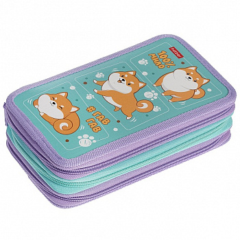 Пенал 3-секц Озорной хвостик с табл умножения 190х110мм Hatber