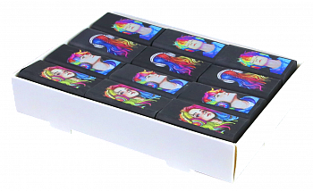 Ластик черный с дизайном Луч