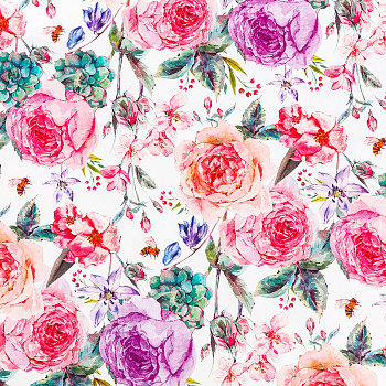 Бумага упаковочная глянцевая Летние цветы 70х100см 10228833