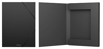 Папка на резинках А4 Matt Classic черный пластиковая 53321 ЕК