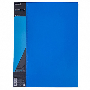Папка-скоросшиватель 700мк с карманом синяя STANDARD