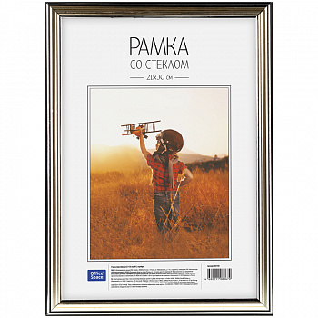 Фоторамка 21*30см пластиковая №2 серебро