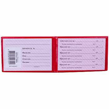 Бланк Пропуск 65х98мм 