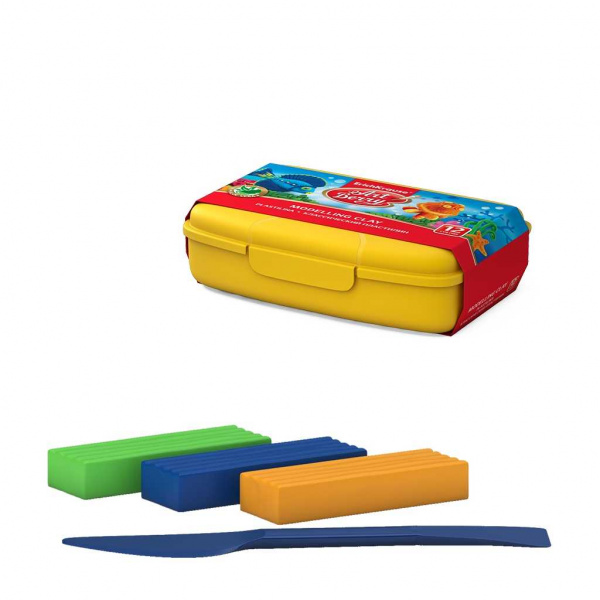 Пластилин 12цв классический 216г со стеком Jolly Friends ЕК