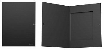 Папка А4 с 3 клапанами на кнопке 8мм Classic черный 43104 ЕК