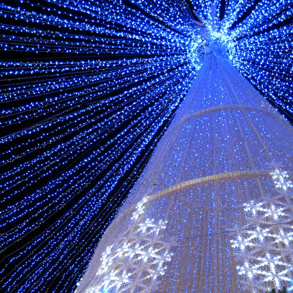 Светодиодная гирлянда ARD-STRING-CLASSIC-10000-WHITE-100LED-FLASH BLUE (230V, 7W) (Ardecoled, IP65, 1 год)