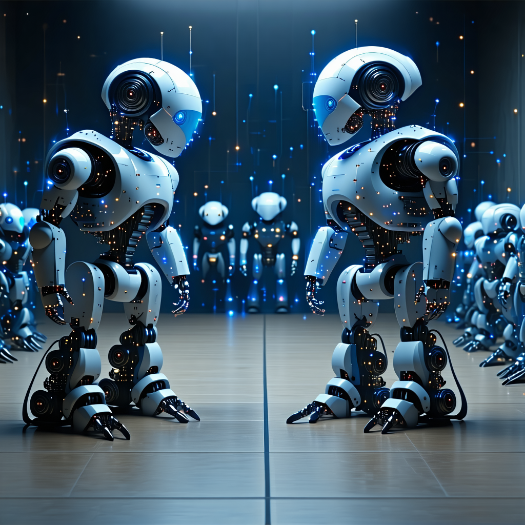 Эпичная битва роботов олицетворяющих нейронные сети