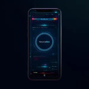 Создай изображение футуристичного телефона на экране которого открыть сайт Neura