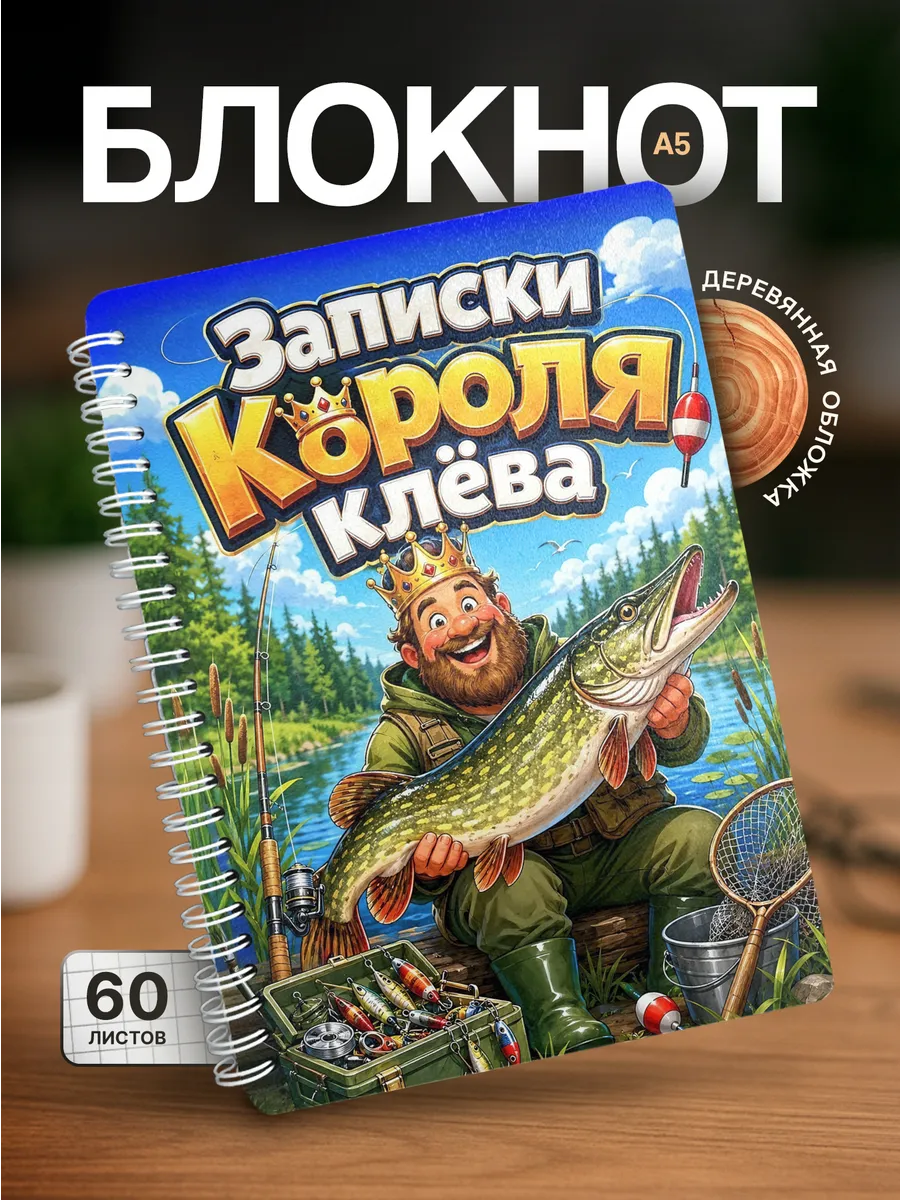 Блокнот для рисования Подарок для рыбака мем
