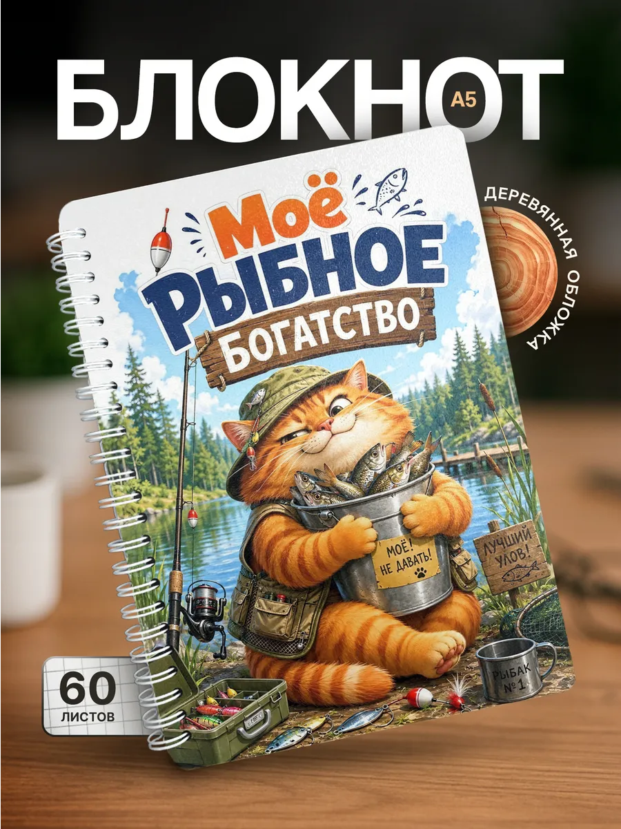 Блокнот для рисования Подарок для рыбака мем