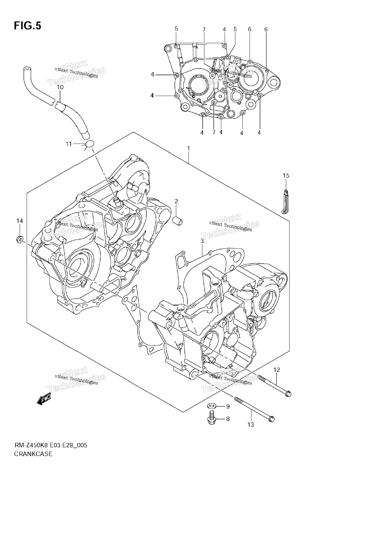 Crankcase (Rm-Z450k 8/K9/L0)